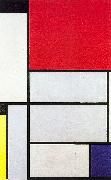 Piet Mondrian Composition with Black, Red, Gray, Yellow, and Blue oil painting reproduction
